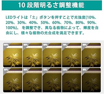 Amazon.co.jp: YoKiStar 植物育成ライト LED 1セット4本 10段階